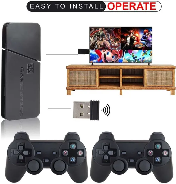 Playtastic_M9_4K_Ultra_HD_Game_Stick_64_GB_with_2_Wireless_Controllers,_with_10_Emulators_24000+_Games_2.4G_Wireless_(Black)