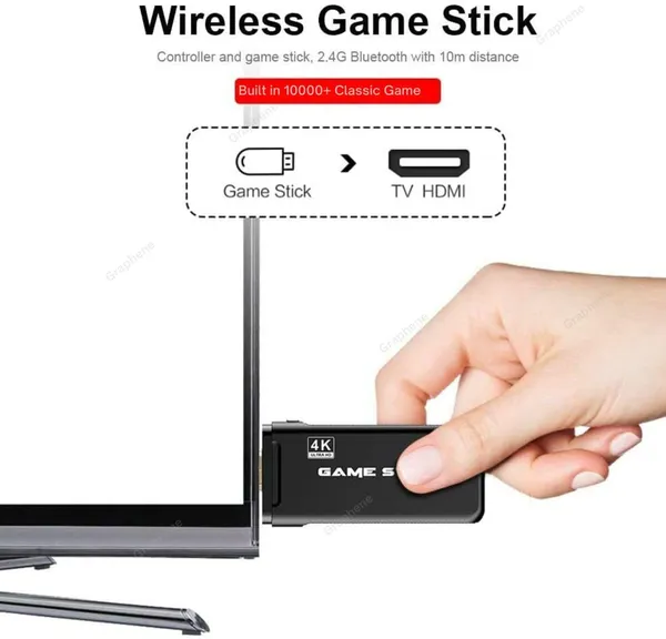 Playtastic_M8_Retro_Game_Stick_Console_4k_2.4G_Dual_Wireless_game_box_64_GB_with_64_GB_with_Super_Contra,_with_10_Emulators_24000+_Games_2.4G_Wireless_(Black)