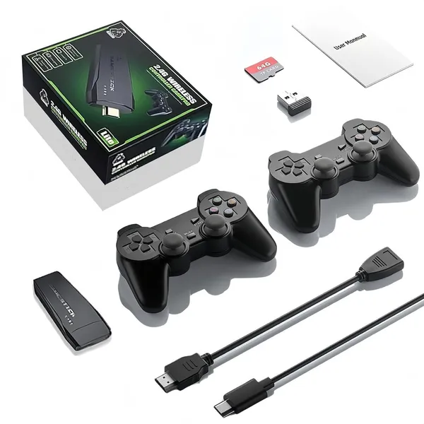 Playtastic_Retro_Game_Stick_2.4G_Wireless_Classic_Video_Game_64_GB_with_64_GB_with_Super_Contra,_with_10_Emulators_24000+_Games_2.4G_Wireless_(Black)