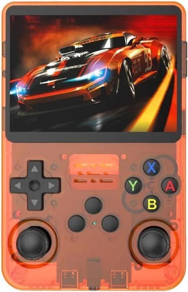 Playtastic_R36S_Game_Console_3.5_inch_Retro_Emulator_System_64_GB_with_15000+Preinstall_video_game_Mario_,GTA_Vice_City_(Transparent_Orange)