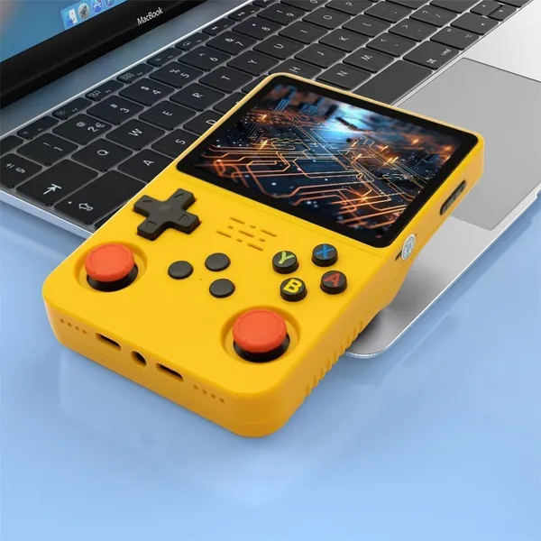 Playtastic_R36S_Game_Console_3.5_inch_Retro_Emulator_System_64_GB_with_15000+Preinstall_video_game_Mario_,GTA_Vice_City_(Yellow)