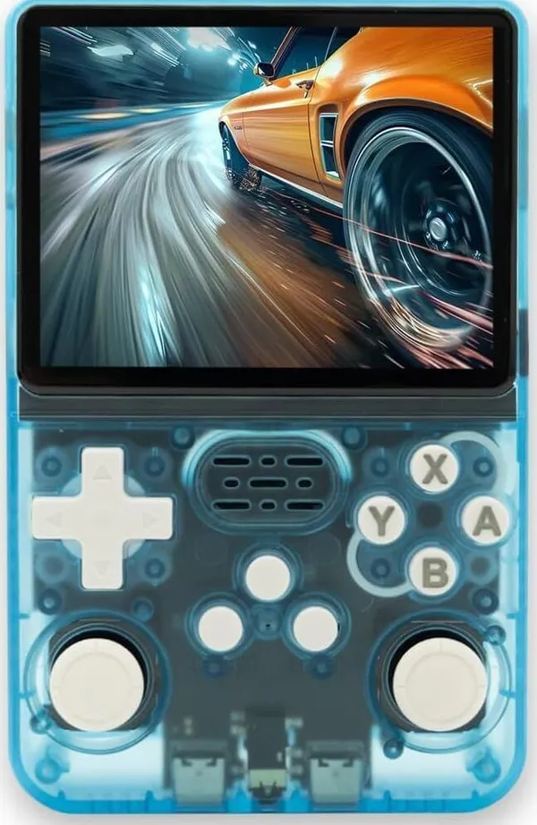Playtastic_R36S_Game_Console_3.5_inch_Retro_Emulator_System_64_GB_with_15000+Preinstall_video_game_Mario_,GTA_Vice_City_(Cyan_Transparent)