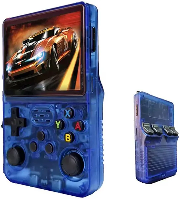 Playtastic_R36S_Game_Console_3.5_inch_Retro_Emulator_System_64_GB_with_15000+Preinstall_video_game_Mario_,GTA_Vice_City_(Transparent_Blue)