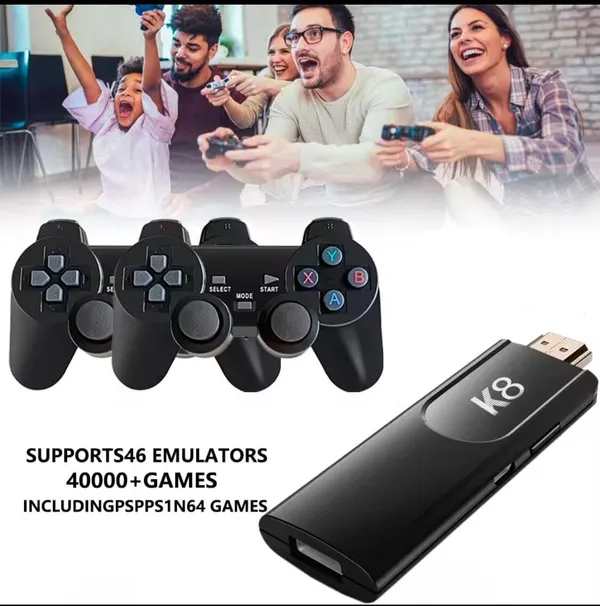 Playtastic_K8_Game_Stick_Retro_Game_Console_4K_HD_2.4G_Wireless_Controller_128_GB_with_Plug_&_Play_TV_Gaming_Box,_2_Wireless_Controllers_(Black)