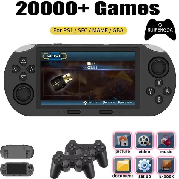 Playtastic_SF3000_4.5_Inch_IPS_Screen_Open_Source_Game_Console_64_GB_with_20+_Emulator_64G_TF_Card,_15000+_game,_Portable_Retro_Game_Console_(Black)