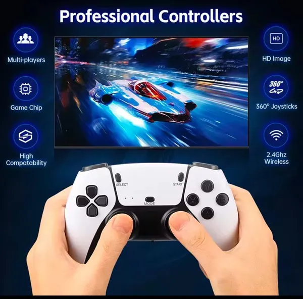 Playtastic_M15_Retro_Game_Stick_Console_Pro_2.4G_Dual_Wireless_game_box_64_GB_with_with_Mario,Tekken_3,_with_10_Emulators_24000+_Games_2.4G_Wireless_Controllers_(White)