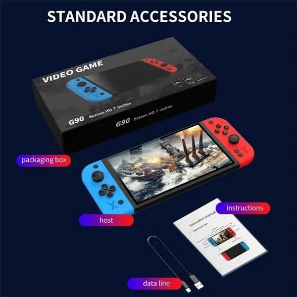 Playtastic_G90_7_Inch_IPS_HD_Screen_Handheld_Game_Console_Multi-System_Emulator_64_GB_with_15000+Preinstall_video_game_Mario_,GTA_Vice_City_(White)