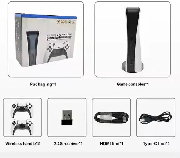 Playtastic_M5_Video_Game_Console_4k_Retro_Game_Console_128_GB_with_15000+_Free_Games,_Two_Wireless_Controllers_for_PS-1/CPS/FC/GBA_Arcade_Gaming_(White)