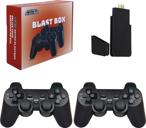 Playtastic_M9_Blast_Box_Edition_4K_Ultra_HD_Game_Stick_64_GB_with_2_Wireless_Controllers,_with_10_Emulators_24000+_Games_2.4G_Wireless_(Black)