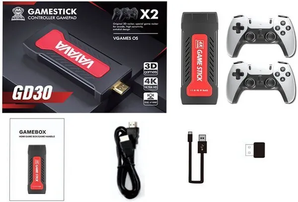 Playtastic_GD30_Gamestick_Video_Game_Console_with_30000_Built_In_Classic_Retro_2D_3D_Games_128_GB_with_2_wireless_2.4G_Controllers_(White)