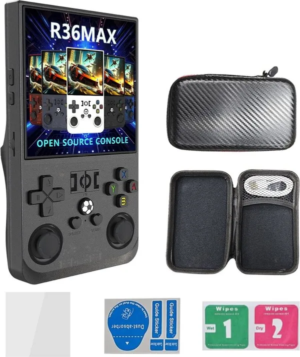 Playtastic_R36S_Max_Retro_Game_Console_4_inch_Retro_Emulator_System_64_GB_with_15000+Preinstall_video_game_Mario_,GTA_Vice_City_(Black)