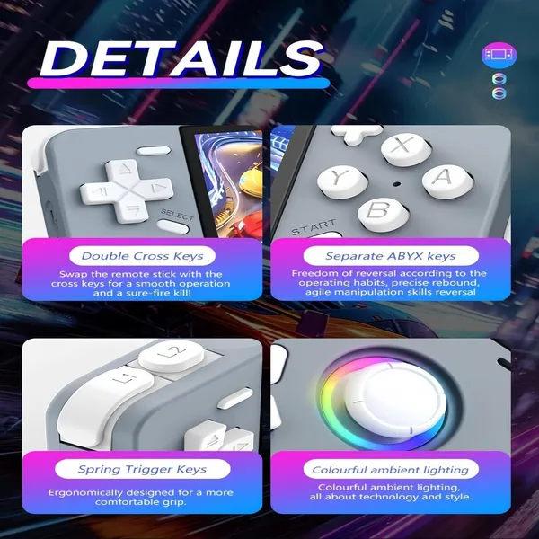 Playtastic_XF40H_Retro_Gaming_Console_with_4.0_Inch_4K_HD_IPS_Screen_Inbuilt_WIFI_64_GB_with_Preloaded_20,000+_Classic_Games,_Open_Source_Linux_System_(Grey)