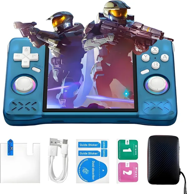 Playtastic_XF40H_Retro_Gaming_Console_with_4.0_Inch_4K_HD_IPS_Screen_Inbuilt_WIFI_64_GB_with_Preloaded_20,000+_Classic_Games,_Open_Source_Linux_System_(Blue)