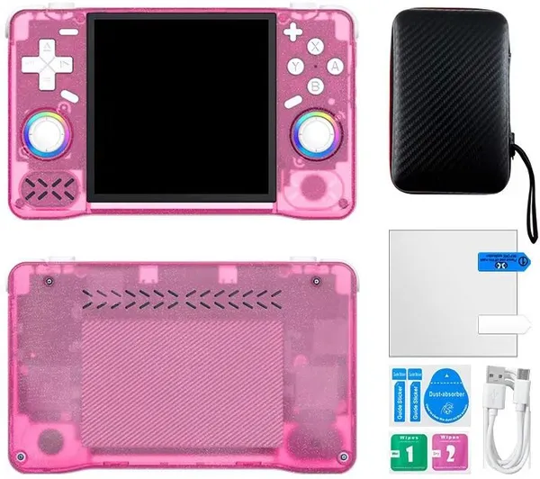 Playtastic_XF40H_Retro_Gaming_Console_with_4.0_Inch_4K_HD_IPS_Screen_Inbuilt_WIFI_64_GB_with_Preloaded_20,000+_Classic_Games,_Open_Source_Linux_System_(Pink)