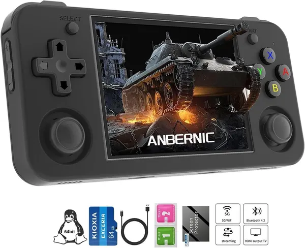 Playtastic_RG35XX_H_Retro_Handheld_Game_Console_64_GB_with_Linux_System_3.5_Inch_IPS_Screen,_Built-in_64G_TF_Card,_3300_MAH_Battery_(Black)