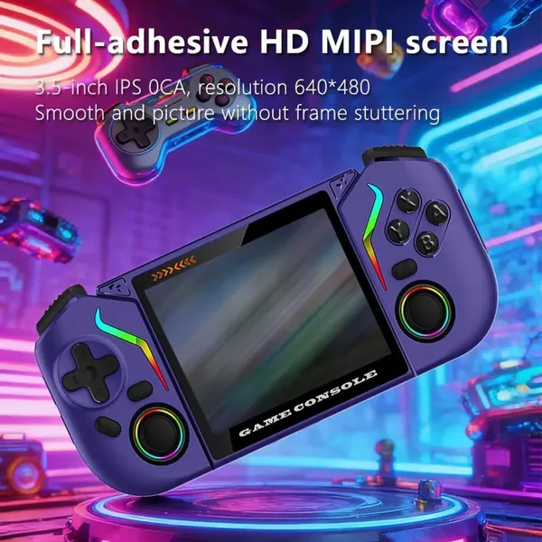 Playtastic_X95_Pro_Game_Console_3.5_Inch_Screen_Android_WiFi_64_GB_with_20000+Preinstall_video_game_20+_Simulators_(Purple)