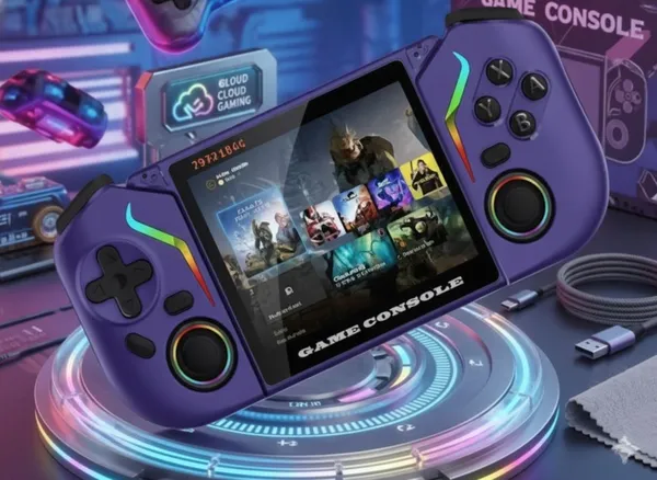 Playtastic_X95_Pro_Game_Console_3.5_Inch_Screen_Android_WiFi_64_GB_with_20000+Preinstall_video_game_20+_Simulators_(Purple)