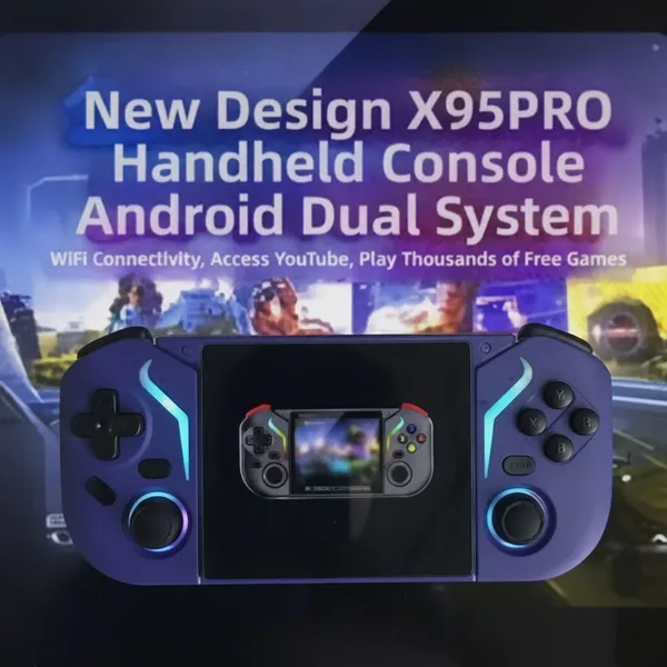 Playtastic_X95_Pro_Game_Console_3.5_Inch_Screen_Android_WiFi_64_GB_with_20000+Preinstall_video_game_20+_Simulators_(Purple)