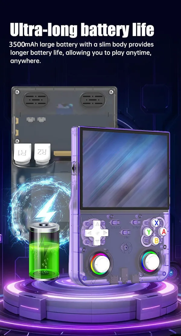Playtastic_R36_X_Ultra_Game_Console_4.5_inch_Retro_Emulator_System_64_GB_with_20000+Preinstall_video_game_20+_Simulators_(Purple)