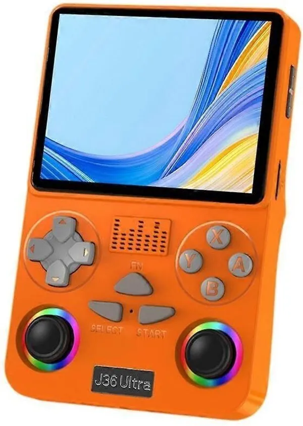 Playtastic_J36_Ultra_Game_Console_4_inch_Retro_Emulator_System_64_GB_with_RGB_joystick_lighting_&_Built-in_YouTube_support_(Orange)