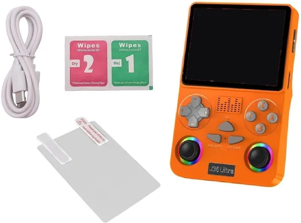 Playtastic_J36_Ultra_Game_Console_4_inch_Retro_Emulator_System_64_GB_with_RGB_joystick_lighting_&_Built-in_YouTube_support_(Orange)