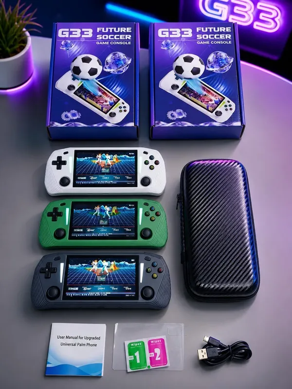 Playtastic_G33_4.3”_IPS_Screen_Gaming_Console_Game_Player_with_20+_Classic_Emulators_64_GB_with_Built-in_64G_TF_Card,_Linux_System_4.3_Inch_IPS_Screen_(Black)