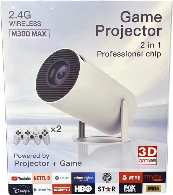 Playtastic_M300_Max_Retro_Video_Game_Consoles_Android11_System_Mini_Intelligent_Projector_(3500_lm)_Portable_Projector_(White)