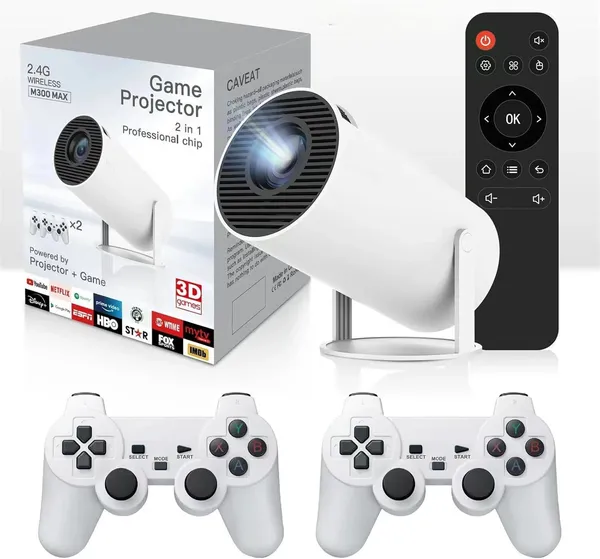 Playtastic_M300_Max_2in1_Mini_Projector_HD_4K_With_2.4G_2_Remote_Home_Theater_&_Gaming_(5799_lm_/_Wireless)_Portable_Projector_(White)