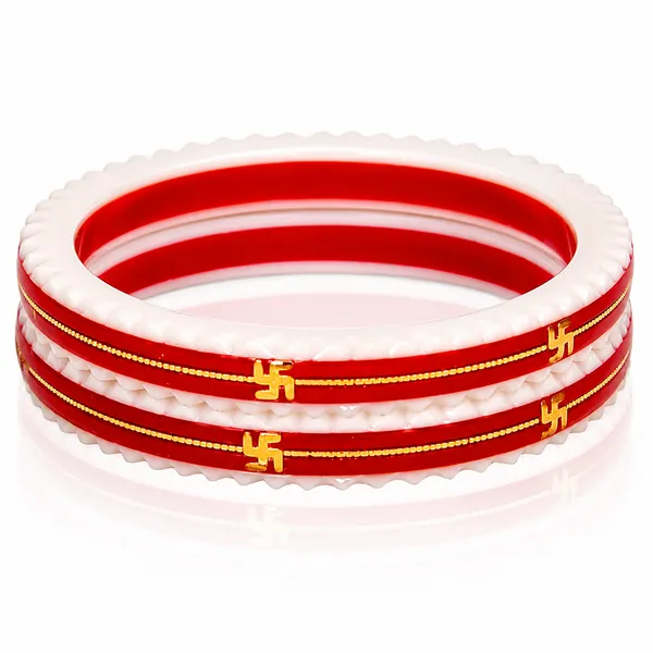 Swastik_Red_And_White_Gold_Pola_Bangle