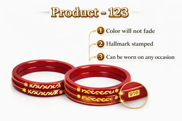 Ira_Peu_22k_Hallmark_Stamped_Pola_Bangles_Premium_Laminated_Bridal_Bangles_For_Women_22kt_Pure_Gold_Traditional_Pola_Bangle_Classic_Indian_Bridal_Gold_Bangle_For_Women_Pack_Of_4