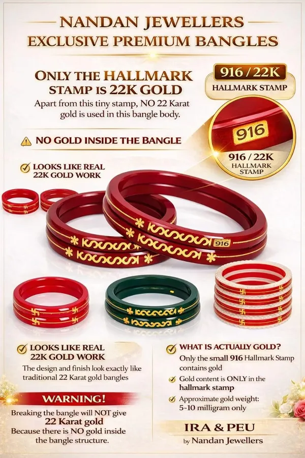 Ira_Peu_22k_Hallmark_Stamped_Pola_Bangles_Premium_Laminated_Bridal_Bangles_For_Women_22kt_Pure_Gold_Traditional_Pola_Kada_Classic_Indian_Bridal_Gold_Bangle_For_Women_Pac_Of_4