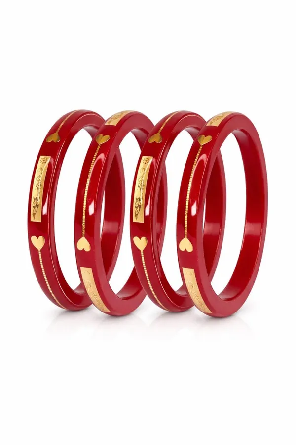 Ira_Peu_22k_Hallmark_Stamped_Pola_Bangles_Premium_Laminated_Bridal_Bangles_For_Women_22kt_Pure_Gold_Traditional_Pola_Kada_Classic_Indian_Bridal_Gold_Bangle_For_Women_Pac_Of_4
