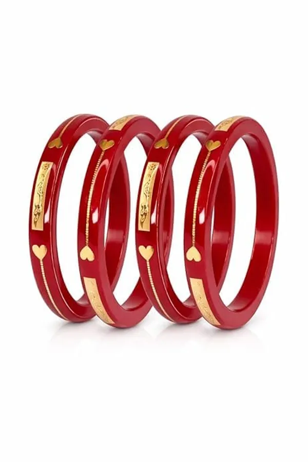 Ira_Peu_Ip_Jewellers_22k_Hallmark_Stamped_Pola_Bangles_Premium_Laminated_Bridal_Bangles_For_Women_22kt_Pure_Gold_Traditional_Pola_Kada_Classic_Indian_Bridal_Gold_Bangle_For_Women_Pack_Of_4