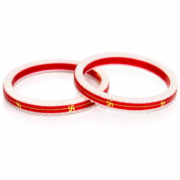 Swastik_Red_And_White_Gold_Pola_Bangle