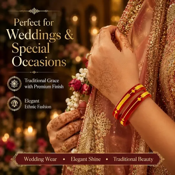 Red_And_Gold_Pola_Traditional_Bangles_For_Women