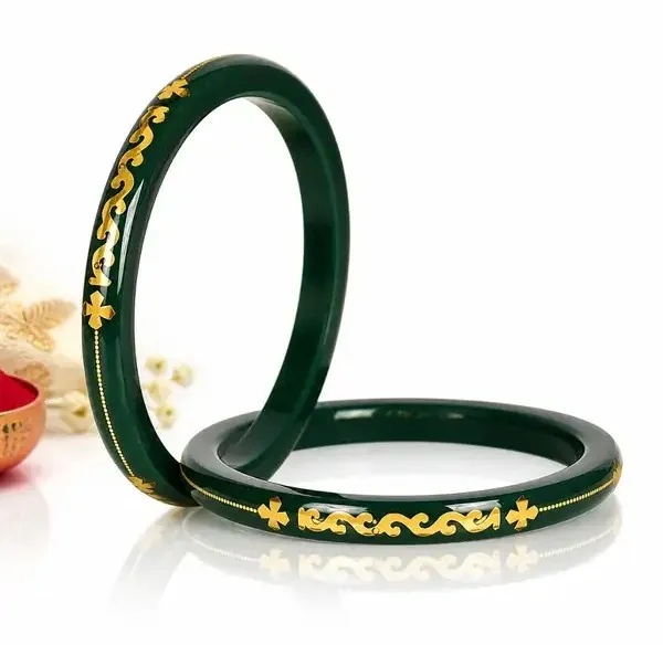 Green_Gold_Pola_Bangles_For_Women