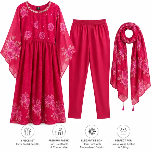 Pink_Rayon_Premium_Anarkali_Kurta_Pant_Dupatta_Set_For_Women