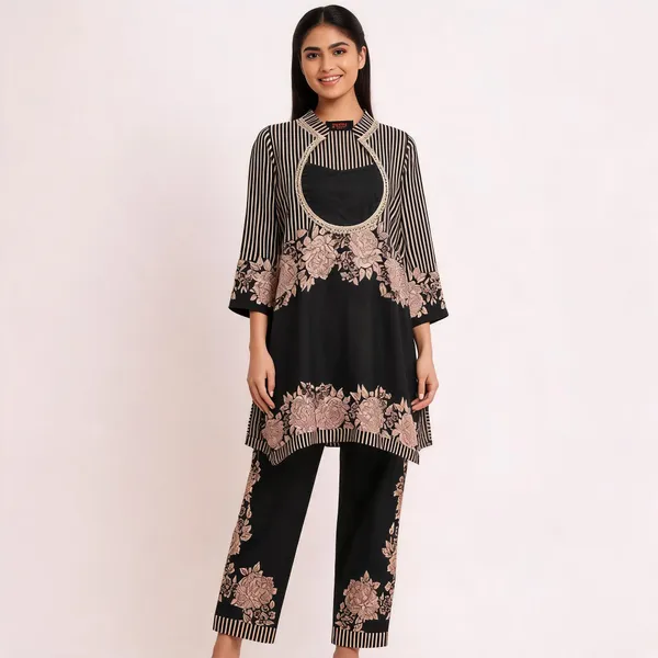 Black_Mulmul_Cotton_Premium_Kurta_Set_For_Women