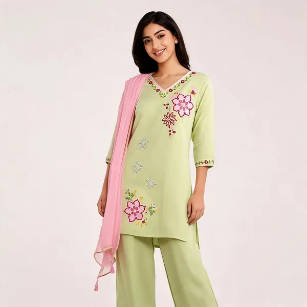 Green_Mal_Chanderi_Premium_Kurta_Set_With_Dupatta_For_Women