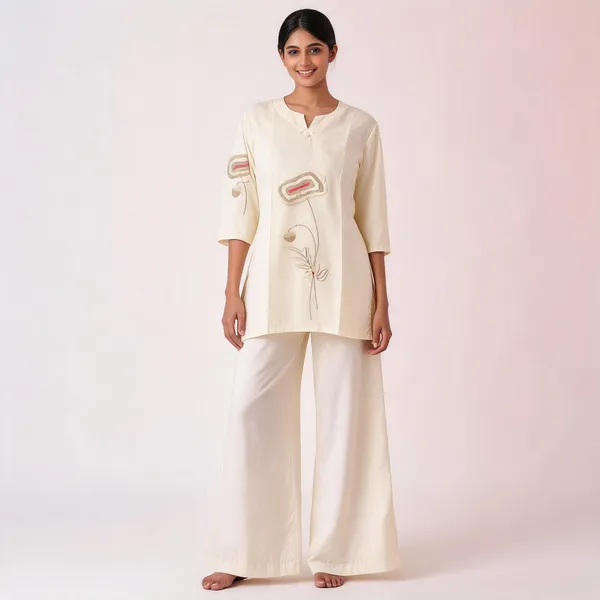 Ivory_Mal_Chanderi_Premium_Kurta_Pajama_Set_For_Women