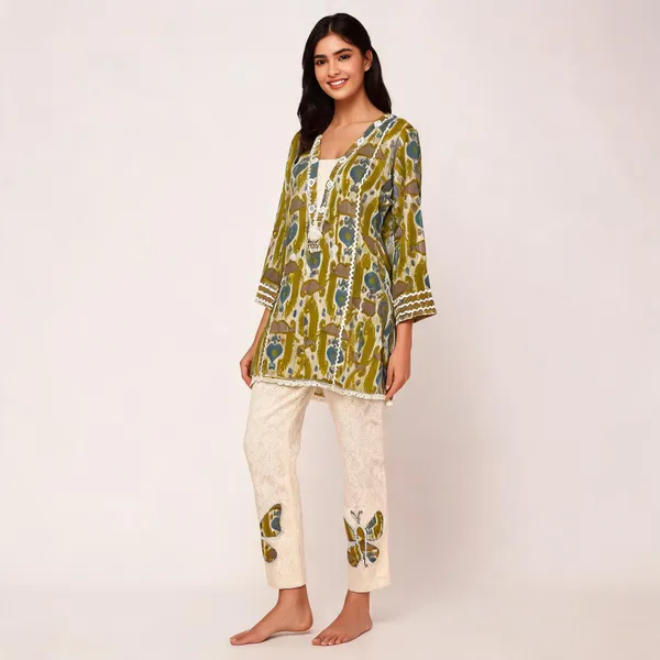 Olive_Premium_Cotton_Premium_Kurta_Pant_Set_For_Women