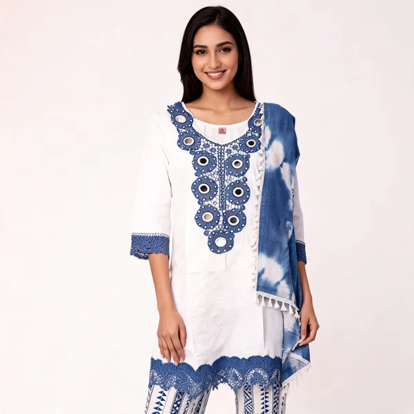 White_Cotton_Premium_Suit_Set_For_Women