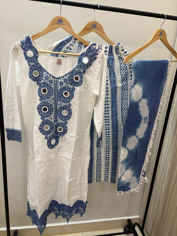White_Cotton_Premium_Suit_Set_For_Women