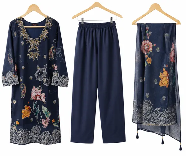 Navy_Organza_Premium_Kurta_Set_For_Women