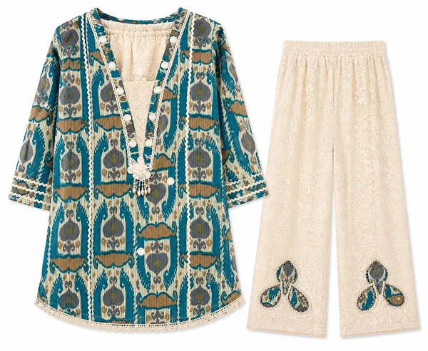Teal_Premium_Cotton_Premium_Kurta_Set_For_Women