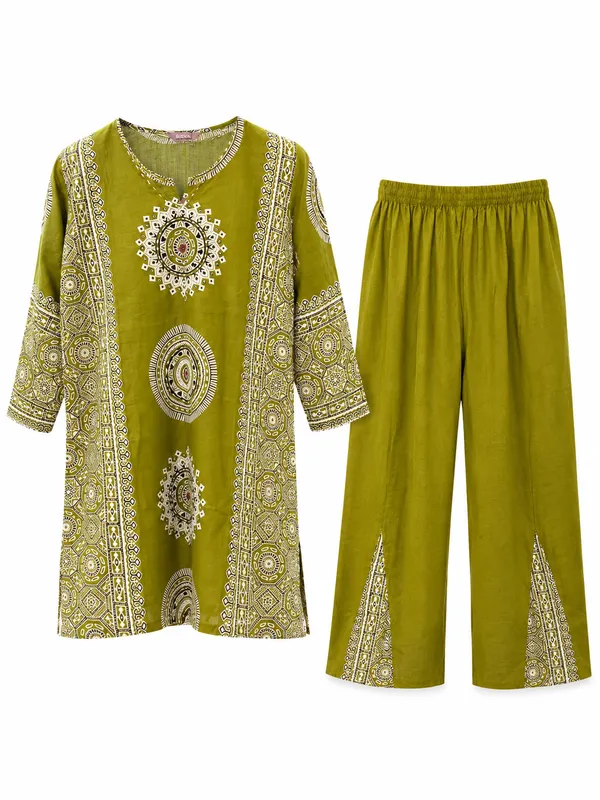 Olive_Green_Vartican_Premium_Kurta_Set_For_Women