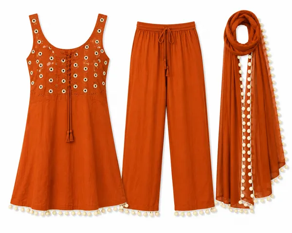 Orange_Premium_Cotton_Premium_Kurta_Pant_Dupatta_Set_For_Women