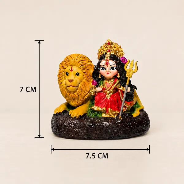Baal_Mata_with_Lion_Resin_Idol_–_7_cm_Decorative_Statue_for_Home,_Car_&_Office