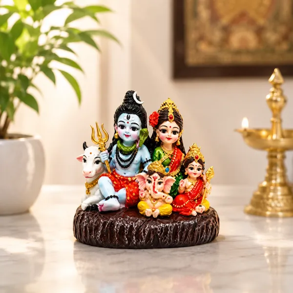 Shiv_Parivar_Idol_For_Car_Dashboard_Decorative_Showpiece_7_5_Cm