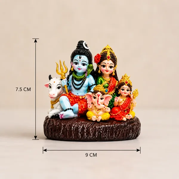 Shiv_Parivar_Idol_For_Car_Dashboard_Decorative_Showpiece_7_5_Cm